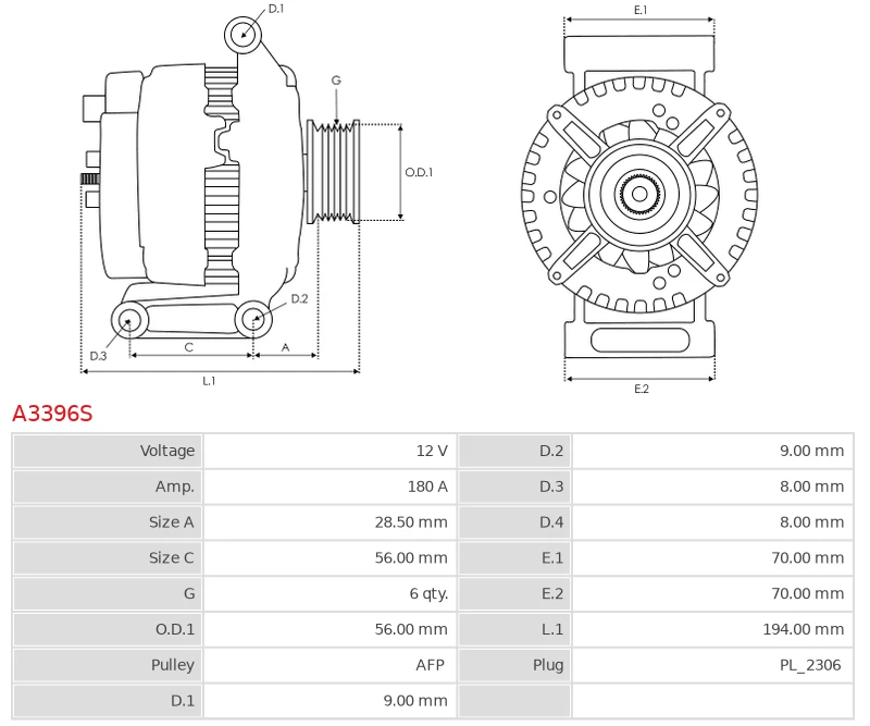 Alternador AS-PL A3396S
