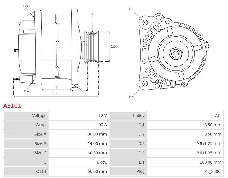 Alternador AS-PL A3101