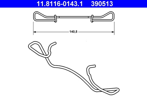 [11811601431] Muelle, pinza de freno delantera ATE 11.8116-0143.1