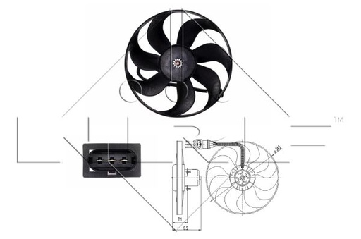 [NRF47397] Ventilador del radiador Ridex 508R0011 (copia)
