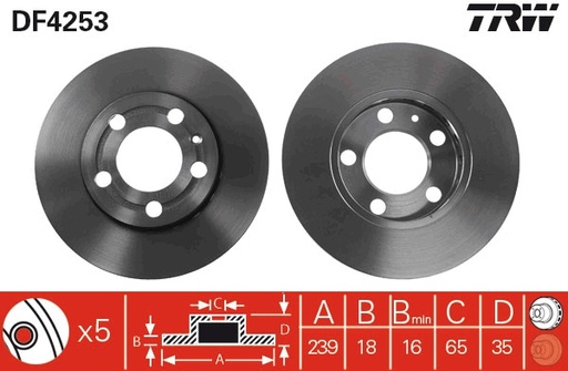 [DF4253] Juego de discos de freno TRW DF4253